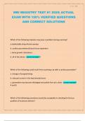 MRI REGISTRY TEST &num;1 2025&vert; ACTUAL EXAM WITH 100&percnt; VERIFIED QUESTIONS AND CORRECT SOLUTIONS