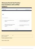 Minnesota Permit Test Practice&sol; Exam Questions with Certified Solutions&period;