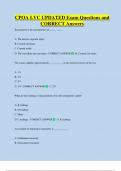 CPOA LVC UPDATED Exam Questions and  CORRECT Answers