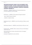 PATHOPHYSIOLOGY EXAM 3 NR 283 NEWEST 2025 COMPLETE EXAM&vert;  ACTUAL EXAM QUESTIONS AND CORRECT DETAILED ANSWERS &lpar;VERIFIED ANSWERS&rpar; ALREADY GRADED A&plus;