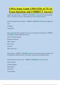 CPOA Study Guide UPDATED ACTUAL   Exam Questions and CORRECT Answers