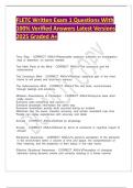 FLETC Written Exam 1 Questions With 100&percnt; Verified Answers Latest Versions 2025 Graded A&plus;