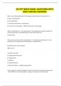 CSI CDT MOCK EXAM -QUESTIONS WITH 100&percnt; VERIFIED ANSWERS