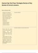 Hazmat Ops Test Prep&sol; Strategies Review of Key Quizzes & Correct answers&period;