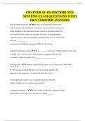 CHAPTER 19 -OS DISTRIBUTED SYSTEMS EXAM QUESTIONS WITH 100&percnt;VERIFIED ANSWERS
