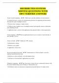 DISTRIBUTED SYSTEMS MIDTEM QUESTIONS WITH 100&percnt;VERIFIED ANSWERS