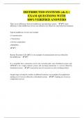 DISTRIBUTED SYSTEMS &lpar;ch&period;1&rpar; &lpar; EXAM QUESTIONS WITH 100&percnt;VERIFIED ANSWERS