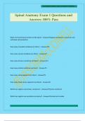 Spinal Anatomy Exam 1 Questions and Answers 100&percnt; Pass