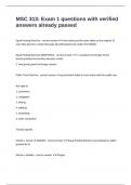 MSC 313&colon; Exam 1 questions with verified answers already passed