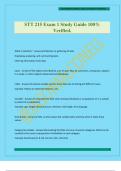 STT 215 Exam 1 Study Guide 100&percnt; Verified&period;