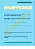 STT 215 Final Exam Study Guide 100&percnt; Verified&period;