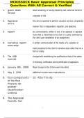 MCKISSOCK Basic Appraisal Principles Questions With All Correct & Verified Answers