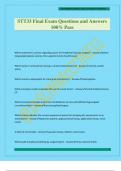 STT33 Final Exam Questions and Answers 100&percnt; Pass