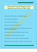 Ultrasound Vascular Registry Exam Questions and Answers 100&percnt; Pass
