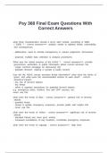 Psy 368 Final Exam Questions With Correct Answers