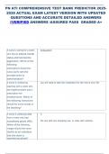 PN ATI COMPREHENSIVE TEST BANK PREDICTOR 2025 2026 ACTUAL EXAM LATEST VERSION WITH UPDATED  QUESTIONS AND ACCURATE DETAILED ANSWERS  VERIFIED ANSWERS ASSURED PASS  GRADED A&plus;