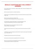 MODULE 3 QUESTIONS WITH 100&percnt; CORRECT ANSWERS&period;