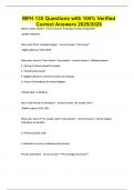 MPH 135 Questions with 100&percnt; Verified Correct Answers 2025&sol;2026