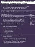 Fraud Prevention and Deterrence Final questions with verified answered already passed