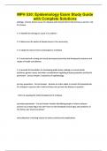 MPH 530&colon; Epidemiology Exam Study Guide with Complete Solutions