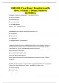 HSC 404&colon; Final Exam Questions with 100&percnt; Verified Correct Answers 2025&sol;2026