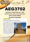 AEG3702 Assignment 2 &lpar;COMPLETE GUIDELINE&rpar; Semester 1 2025 - DUE 2 May 2025