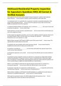 McKissock-Residential Property Inspection for Appraisers Questions With All Correct & Verified Answers