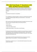 HSC 404 Final Exam 77 Questions with 100&percnt; Verified Correct Answers