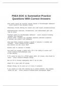 PAEA EOC & Summative Practice Questions With Correct Answers