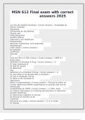 MSN 612 Final exam with correct answers 2025