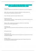 HOME HEALTH AIDE EXAM REVIEWED QUESTIONS WITH ANSWERS UPDATED 2025 - 2026