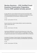 Review Sessions &ndash; CFE Certified Fraud Examiner Examination Preparation Course 2025 updated already passed