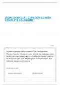 JAOPC EXAM &vert;131 QUESTIONS &vert; WITH COMPLETE SOLUTIONS&excl;&excl;