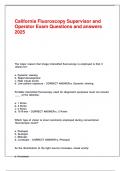 California Fluoroscopy Supervisor and Operator Exam Questions and answers 2025&period;