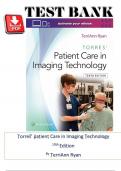 Original Test bank for Torres' Patient Care in Imaging Technology &ndash; 10th Edition by TerriAnn Ryan &vert; 2025 edition &vert;ALL Chapters&vert; MCQs &vert; with Rationales&vert;100&percnt; Verified