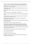 PNR 116 FINAL EXAM QUESTIONS AND ANSWERS