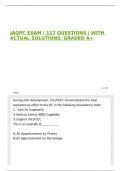 JAOPC EXAM &vert; 117 QUESTIONS &vert; WITH ACTUAL SOLUTIONS&comma; GRADED A&plus;