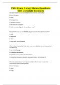 PMH Exam 1 study Guide Questions with Complete Solutions