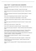 MAIC TEST 1 QUESTIONS AND ANSWERS