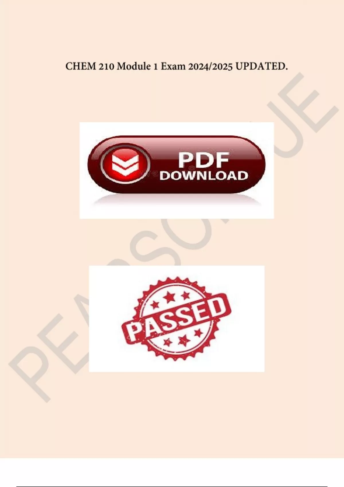 Chem 210 Biochemistry Module 1 Exam 2024 2025 Portage Learning