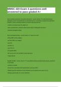 MMSC 420 Exam 4 questions well answered to pass graded A&plus;