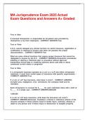 MA Jurisprudence Exam &lpar;2025&rpar; &ndash; Actual Exam Questions and Answers &lpar;A&plus; Graded&rpar;
