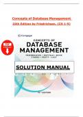 Concepts of Database Management &ndash; 10th Edition by Friedrichsen &ndash; Complete Solutions Manual &lpar;Chapters 1&ndash;9&rpar;