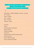 SWIFT RIVER MATERNAL NEWBORN&colon; EXAM&comma; 2025&sol;2026 WITH CORRECT&sol;ACCURATE ANSWERS