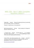 BIOL 203 - Quiz 1 With Complete Solutions &lpar;2025&rpar;&excl;&excl;