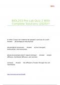 BIOL203 Pre-Lab Quiz 2 With Complete Solutions &lpar;2025&rpar;&excl;&excl;