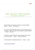 BIOL 203 Quiz 7 With Complete Solutions &lpar;2025&rpar;&excl;&excl;