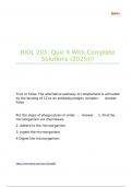 BIOL 203 Quiz 9 With Complete Solutions &lpar;2025&rpar;&excl;&excl;