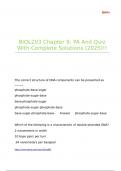 BIOL203 Chapter 9 PA And Quiz With Complete Solutions &lpar;2025&rpar;&excl;&excl;