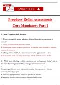 Prophecy Relias Assessments Core Mandatory Part I Exam Actual Questions and Revised Answers with Rationales&comma; &lpar;2025 &sol; 2026&rpar; &lpar;A&plus; Guarantee&rpar;